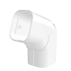 Codo para conducto de tubería de aire acondicionado Tecnosystemi, flexible vertical New-Line CPS72-EXC blanco