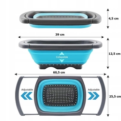 Colador colador plegable - Cesta con asa