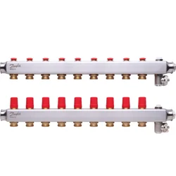 Colector de suelo radiante orientable DANFOSS, SSM-9F 9 anillos