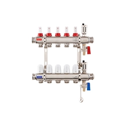 Collettore in acciaio inox armato con Onnline INOX (tipo K5) numero di circuiti 5