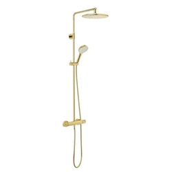 Colonne de douche thermostatique DAMIXA SILHOUET, laiton poli