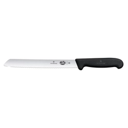 Coltello da pane Victorinox Fibrox nero seghettato