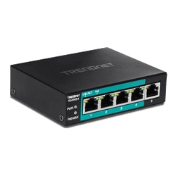 Commutateur 4 Ports Fast Ethernet longue portée 250m PoE+ 60W'1 Port Fast Ethernet - TRENDnet TE-FP051