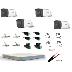 Complete kit 4 outdoor surveillance cameras full hd Hikvision 1080P 80 m IR