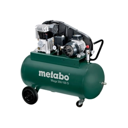 Compresseur électrique à piston Metabo Mega 350-100 D Air aspiré : 250 l/min | 90 l | 10 barre | Lubrifié à l'huile | 400 V