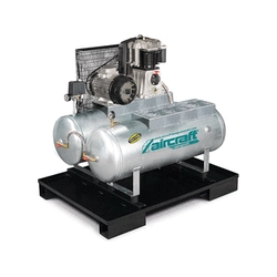 Compressore elettrico a pistoni Aircraft Duo 853/2x100/10 Aria aspirata: 850 l/min | 200 l | 10 barra | Lubrificato ad olio | 400 V