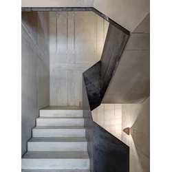 Concrete-like gray tiles for stairs, 120x30, anti-slip concrete structure