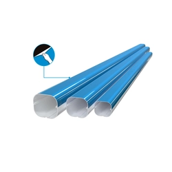 Condotto rigido per tubi condizionatori Tecnosystemi, Excellens TP, New-Line TP100-EXC 2000x98x73 bianco con pellicola protettiva