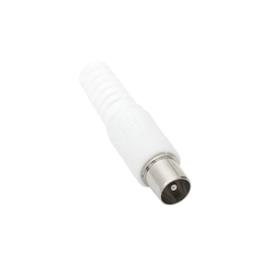 Conector antena recto BLANCO largo 20 Uds