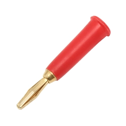 Conector banana ORO soldado ROJO 1 cada uno