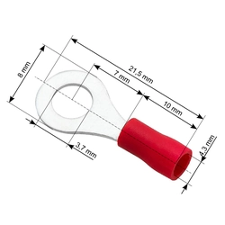 Conector cu ochi izolat L șurub 3,7 100 Buc