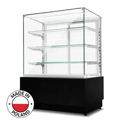 Confectionery display case neutral Dolce Visione Neutro Premium 900 | stainless steel interior | 900x690x1300 mm