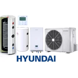 Conjunto bomba de calor: tanque tampão HYUNDAI Split 6kW+ SL 130L + tanque de água quente SOLITANK 245L com bobina 3,83m2