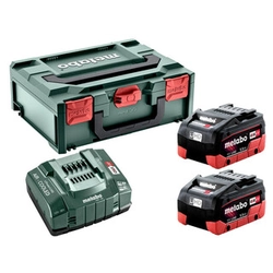 Conjunto de bateria e carregador Metabo Basic-Set 2 x LiHD 5.5 Ah + Metabox 18 V | 5,5 Ah