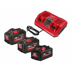 Conjunto de bateria e carregador Milwaukee M18HNRGO1-823 18 V | 12 Ah