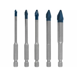 Conjunto de brocas para ladrilhos Bosch Expert HEX-9 Cerâmica Dura, 4 - 10 mm 5 peças