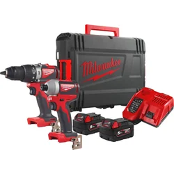 Conjunto de ferramentas elétricas Milwaukee Conjunto combinado Milwaukee M18 BLPP2A2-502X