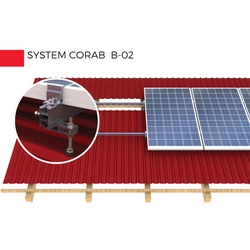 Conjunto de suportes para módulo de energia solar CORAB para telhado inclinado, ardósia/estanho B-027