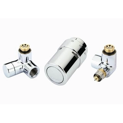 Conjunto derecho (dos válvulas + culata) Colección Danfoss X-tra para radiadores de baño y de diseño