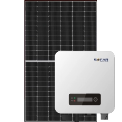 Conjunto fotovoltaico híbrido 3,6kWp 5kWh BKM completo