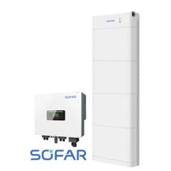 Conjunto: Inversor híbrido SOFAR HYD15KTL-3PH, Almacenamiento de energía Sofar 20kWh BTS E20-DS5