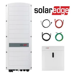 Conjunto residencial SolarEdge SE10K-RWS + bateria doméstica 48V 4,6kWh + bateria/cabo inversor RWS IAC-RBAT