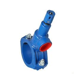 Connection drill NP.-1 DN 110/50 for PVC/PE pipes, wall up to 11 mm, gray cast iron GJL