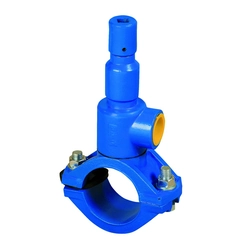 Connection drill NP.-1 DN 160/40 for PVC/PE pipes, wall up to 11 mm, gray cast iron GJL