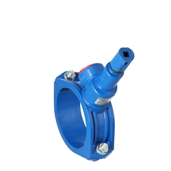 Connection drill NP.-1 DN 160/50 for PVC/PE pipes, wall up to 11 mm, gray cast iron GJL