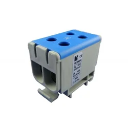 Connection terminal clamp 1 blue pole Cu-Al 4x50mm²​​​​​​​ mounting on DIN rail 35mm 145A (Al) 160A ( Cu)