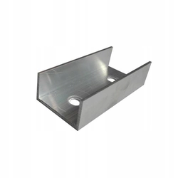 Connector for PV profile rails 40x40 100 mm silver