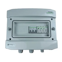 Connexion au tableau photovoltaïqueÉMETTEUR AC hermétique IP65 avec parafoudre AC type Noark 1+2, 40A 3-F