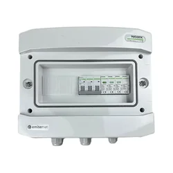 Connexion au tableau photovoltaïqueÉMETTEUR AC hermétique IP65 avec parafoudre AC type Noark 1+2, 63A 3-F