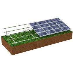 Construção de terreno 3 x 8 módulos fotovoltaicos horizontais