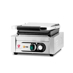 Contact grill single | grooved | Resto Quality | 1,8 kW