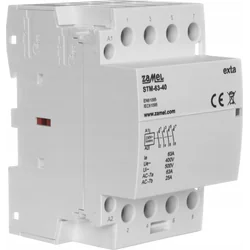 Contacteur d'installation modulaire Zamel 63A 4xZ 244V Type AC/DC : STM-63-40/24V EXT10000300