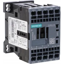 Contacteur ferroviaire Siemens S00 AC-3 4kW / 400V 1R 24VDC 0.7...1.25 US avec connexion à ressort de varistance pour contrôle PLC 3RT2016-2XB42