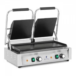 Contactgrill - gladde platen - Royal Catering - 3600 BIJ ROYAL CATERING 10011991 RCPKG-3600-S