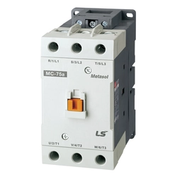 Contactor de potencia 85A, 45 kilovatios,3-polowy, con bobina 230VAC.contactos auxiliares 1a1b en estándar.