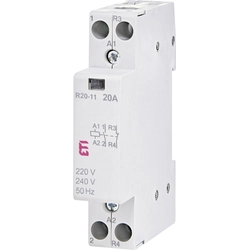 Contactor modular 20A stabiliți și întrerupeți contactul (1 modul 2-biegunowy) R 20-11 230V