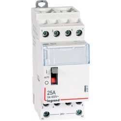 Contactor modular Legrand 4P 25A 4Z 24V AC con manipulador SM 425 24 4Z (412517)