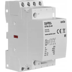 Contator de instalação modular Zamel 25A 4Z 230V AC, tipo: STM-25-40 EXT10000295