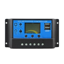 Controlador de carga solar PWM 30A LCD+USB para um painel fotovoltaico