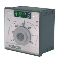 Controlador de temperatura Lumel RE55 0421008, PT100, 0...250°C, PID, saída de relé