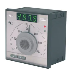 Controlador de temperatura Lumel RE55 0832008, Fe-CuNi (J), 0...400°C, configurable, salida de pulsos 0/5 V