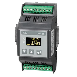 Controlador Lumel RE62 21100E0, RTD, TC, -100...1370°C, AI, 2 relé, saída 0/4...20 mA, RS 485, 24 V, 110 V, 230 V