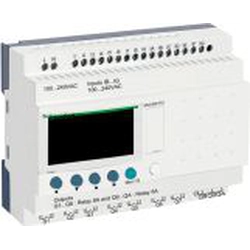 Controlador programável Schneider 16 entradas 10 saídas 100-240V AC RTC/LCD Zelio (SR3B261FU)