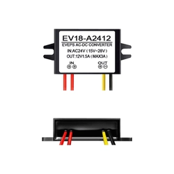 Convertisseur de tension 14-28VAC à 12VDC'1.5A EV18-A2412