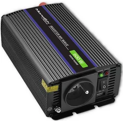 Convertitore Qoltec Convertitore di tensione monolitica 600 MS Wave | Da 12V a 230V | 300/600W | USB