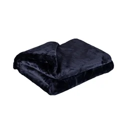 Coperta in microfibra 200 x 220 cm, nera